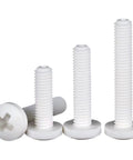 Heavy Gauge PP Plastic Screw Assortment Kit With M3 M4 M5 Metric Phillips Pan Fasteners Hex Nuts Washers 470 Piece lightweight nylon screws.