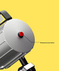 Close-up of Heavy Duty 12W LED Lathe Drill CNC Machine Light with IP67 waterproof design, featuring a red push button.