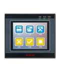 Front view of All In One PLC HMI With 2.8 Inch Touch Screen Display showing user interface with command icons