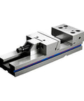 Top Shelf 6 Inch Bench Vise With Linear Guide Rail Clamping Vice CNC Machine Tool Holder showing smooth sliding jaw mechanism.