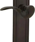 Mission Plate Privacy Manor Lever Set For One Door In Oil Rubbed Bronze With Double Dummy Pre Mounted Levers For Easy Install
