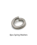 Heavy Duty 304 Stainless Steel Bed Frame Hardware Kit with 3 Inch Bolts spring washer for no fuss attaching headboard footboard