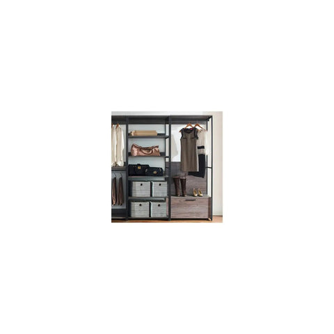 Hella Durable Wood Walk In Closet Organizer System Bedroom Storage Customizable Shelving Straight Up Smooth Hanging Bars Slick Modular Build Game Changing Room Cleanup Station