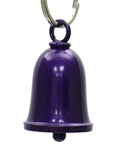Glitter Purple Motorcycle Good Luck Bell With Key Ring For Bikers Crafted From Lead Free Pewter Durable Weather Resistant Charm