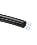 Polyurethane PU Pneumatic Air Tubing 5mm ID By 8mm OD 2m Long Black Durable Wear Resistant Flexible close-up view