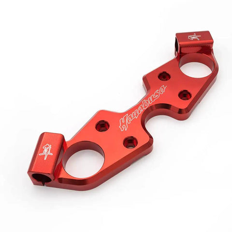 CNC Machined Aluminum Lowering Triple Tree Front End Upper Top Clamp For Hayabusa GSXR1300 1999-2020 Red Finish Dope Fit