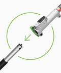 Connection detail of Beefy Cultivator Attachment For 56 Volt Multi Head System With Adjustable 8 To Nine And A Half Inch Tines Solid Steel Shaft