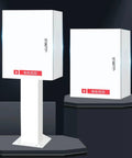 Rock Solid Wall Mounted EV Charger Enclosure Box Heavy Duty Galvanized Steel Housing Waterproof Outdoor Charging Station on display.