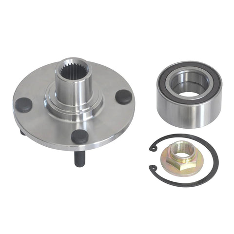 Front Wheel Hub And Bearing Assembly For Ford Focus 2000 To 2011 4 Lug With ABS 2 PCS Replacement Front Wheel Bearings Set Durable Quality