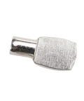 Heavy Duty Adjustable Cabinet Shelf Support Pins Removable Metal Pegs in Iron Nickel Color, close-up view showing texture