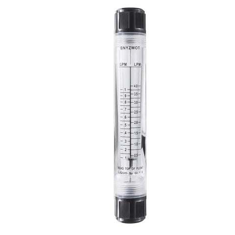 Must Have Panel Type Water Flow Meter G-15 0.1 To 1 GPM And 0.5 To 4 LPM with 20mm one half BSP female thread durable clear body