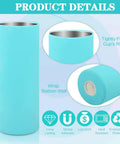 Heavy Duty Sublimation Silicone Wraps For 20 Oz Skinny Tumblers Paired With Heat Press Transfer Tapes Reusable Silicone Rings And Durable Gloves For No Sweat Custom Cup Projects, blue silicone sleeve