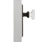 Crystal Door Knob With Plate In New York And Waldorf Style Vintage Glass Knob Set side view on classic door