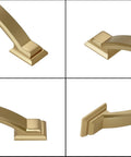 Close-up of 2 Pack 3 Inch Champagne Bronze Cabinet Pulls for kitchen cabinets, showing zinc alloy material and design details.