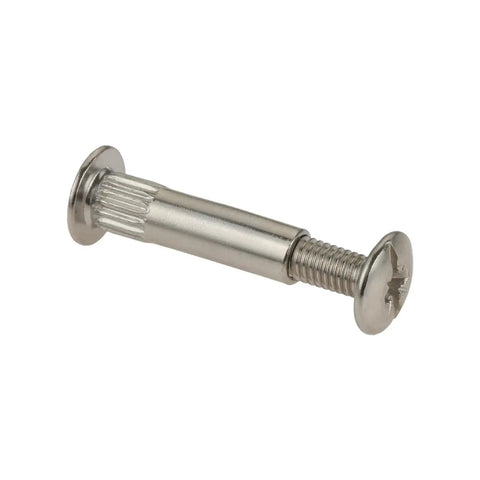 Close-up view of a screw from the 10 Piece M5 Screw And Nut Kit With Male Female Snap Rivets For Cabinets And Furniture Assembly