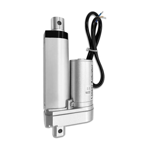 Aflle Racing 2-inch stroke 12V electric linear actuator, silver aluminum housing