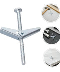 Heavy Duty Toggle Bolt And Wing Nut Kit For Reliable Drywall Anchoring 30 Sets, Easy Mount For Securing Heavy Items, Office Decor, Shelves And Wall Art, Durable Drywall Screws And Anchors For Versatile DIY Projects., silver metal toggle bolt with wing nut for drywall anchoring