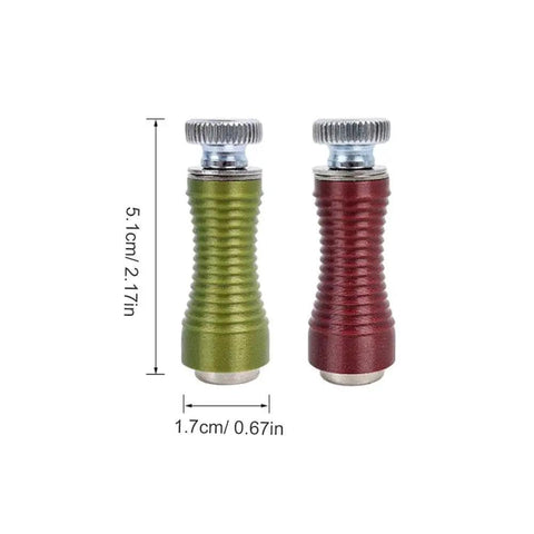 Green and red pillars of Magnetic Soldering Helping Hands Set With Four PCB Holders And Magnetic Pillar Stands, dimensions shown