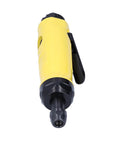 Heavy Duty Mini Air Angle Die Grinder 22000 RPM Pneumatic Rotary Tool with sealed ball bearings, compact design for metal finishing.