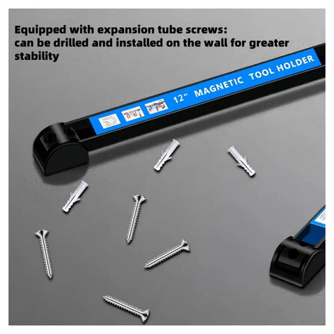 12 Inch Magnetic Tool Strip 4 Pack For Garage And Kitchen Organization, Heavy Duty Alloy Steel Magnetic Bars Hold Up To 19 Lbs Each