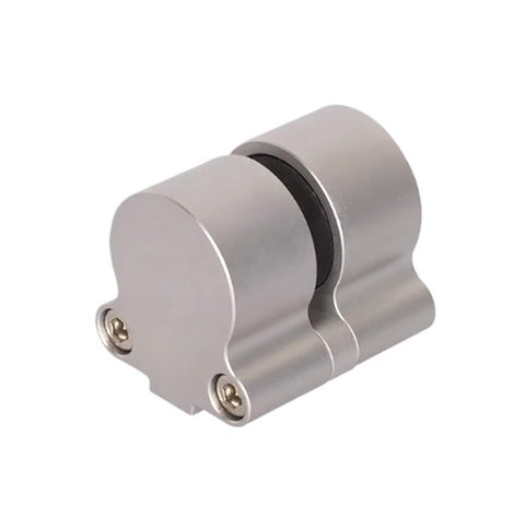 Beefy Pneumatic Disc Brake Caliper Tool With Self Reset For Auto Air Brakes, shown in compact size with metallic finish