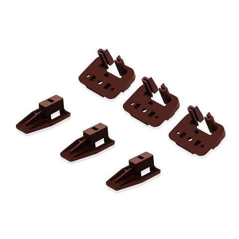 Replace Stubborn Drawer Tracks Fast With This Heavy Duty Plastic Slide Repair Kit For Kitchen Cabinets, 5 brown glide sets.