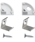 LED Channel Aluminum Track Kit With 24 Pieces Mounting Clips, End Caps, Diffuser, And Screws For Easy, No Fuss Install