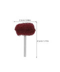Trendy 100 Piece Mini Buffing Wheel Kit With T-Shaped Design For Drills Featuring scouring pad abrasive wheel measuring 2.5cm x 4.5cm.