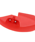 Heavy Duty Straight Shaft Trimmer Guard Shield for Brush Cutter and Weed Eater Mowers 24mm 26mm 28mm Durable Plastic Shield for Safe Yard Work Protects Your Trimmer Head and Cutting Line while Mowing, side view, red plastic material, mounting screws visible
