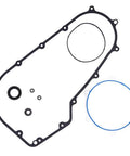 No Sweat Drop Right In Motorcycle Clutch Primary Cover Gasket Kit Zero Leak Full Torque Fit Heritage Softail Fat Boy Street Bob Breakout Models Oem Style Heavy Duty Rubber Parts, black and blue gasket set