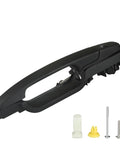 Heavy Duty Exterior Door Handle And Reinforcement Plate Kit For 2008 To 2011 Ford Focus Front Left Driver Side, includes handle and screws.