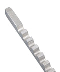Close-up of One-Eighth Inch A Style Keyway Broach Set Pro Grade High Speed Steel with Shim Manual Broaching Tool for cutting keyways.