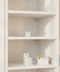 L Shaped Corner Brackets Set Of 50 White Iron Right Angle Supports For Furniture Assembly Cabinets Shelf Braces shown on shelves