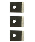 RJ45 Pass Through Crimp Tool Replacement Blades 5 Pack 8 Pin Cavity Heavy Duty Steel Blades displayed vertically