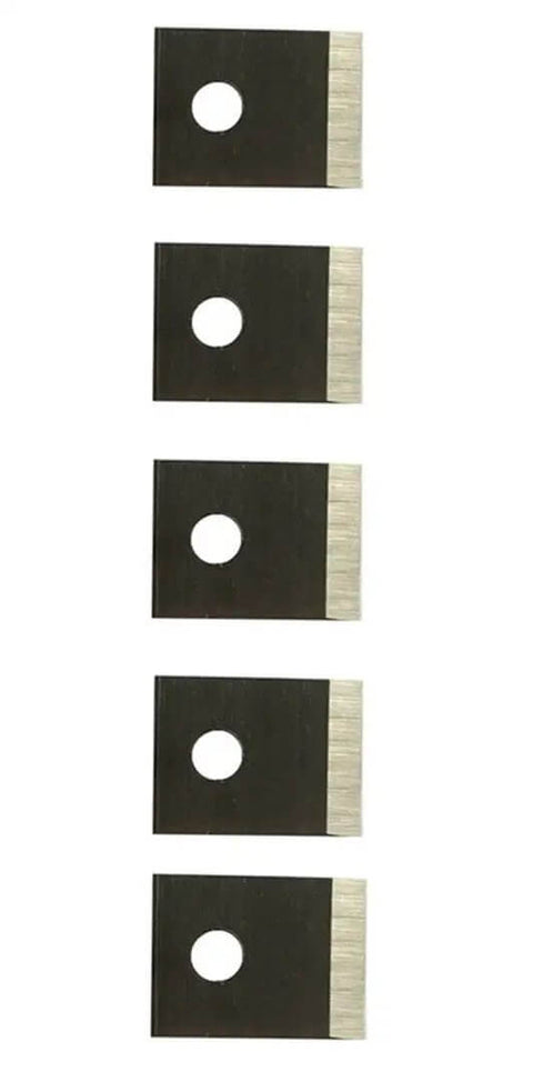 RJ45 Pass Through Crimp Tool Replacement Blades 5 Pack 8 Pin Cavity Heavy Duty Steel Blades displayed vertically