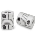 Two Piece Flexible Beam Coupling 6Mm To 8Mm Bore 20Mm Diameter 25Mm Length Aluminum Alloy Shaft Coupler for motors and CNC machines