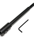 Seven Inch Forstner Bit Extension With 3/8 Drill Bit Extender, heavy-duty black drill bit adapter with hex shank.