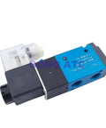 Upgrade Your Setup With This Reliable Dc24v Solenoid Valve Pneumatic Component And Vacuum Generator For Smooth Air Tool Performance And Quick Direction Changes. Blue and black DC24V solenoid valve with connector and two ports.