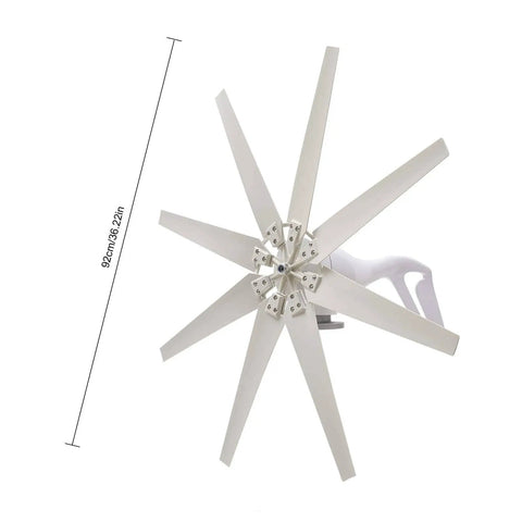 600W Wind Turbine Generator Kit 12V With 8 Blade Design Durable Nylon Blades Charge Controller Included Wind Power Generator For Marine And Home Use Hybrid Solar Wind System Ready