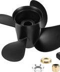 Upgrade OEM 14x19 4B Boat Propeller For Mercury Outboard And Mercruiser Alpha One 135 To 300 HP With 15 Spline Tooth Right Hand 4 Blade Aluminum Vacuum Cast Propeller Hub Kit Included shown from above