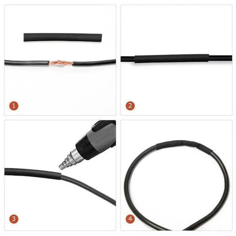 The Ultimate 530 Pc Heat Shrink Tubing Assorted Cable Wire Wrap Sleeve Kit For Automotive Electrical Repair Maintenance And DIY Projects Including Durable Insulation Sleeves To Keep Your Car Wires Secure And Protected From Wear, black heat shrink tube over a wire splice