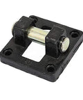 Heavy Duty 14mm Pin Pneumatic Cylinder Rod Pivot Clevis Mounting Bracket With 4 Bolt Holes For Cylinder Systems Industrial Grade Mounting Plate Reliable 4 Bolt Pattern Built To Last For Actuators, black metal 74x74x33mm