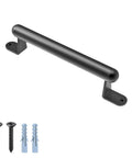 9 Inch Black Metal Barn Door Pull Handle For Sliding Doors Gates And Garages Heavy Duty Exterior And Interior Use Includes Install Hardware