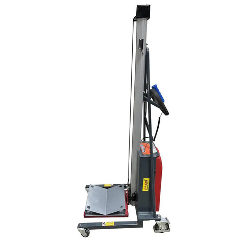 Heavy Duty Powered V Block Work Positioner Truck Smooth Operator Rig With Remote Control side view with steel frame and caster wheels.