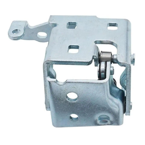 Premium Heavy Duty Chrome Front Lower Door Hinge Pair For Cadillac Escalade 2007 To 2014 showing a detailed steel hinge side view.