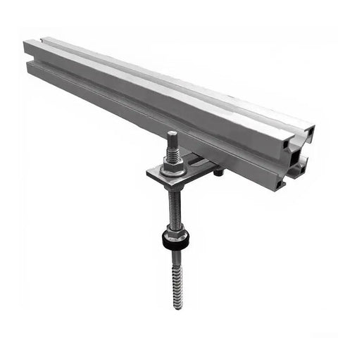 Rock Solid Stainless Steel Double Ended Wood Screws For Solar Panel Mounting Kit compatible bracket with metal fastening hardware.