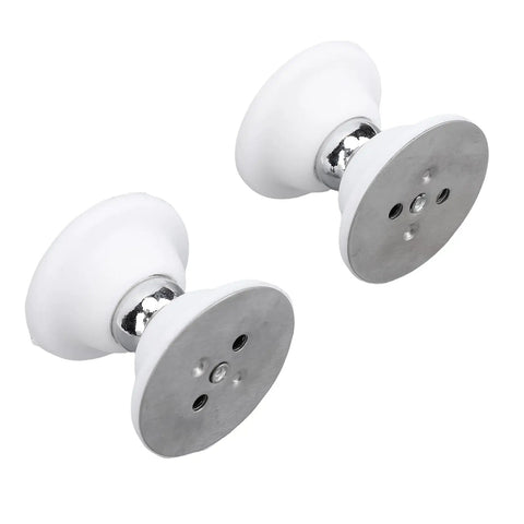 Ultimate Magnetic Door Stopper For Rvs Campers And Travel Trailers With Super Strong Holding Power Prevents Accidental Openings During Road Trips And Keeps Your 5th Wheel Secure Plus Durable White Design That Lasts, featuring white magnetic components.