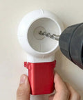 Mess Free Drill Dust Collector Box Attachment For Home Drilling And Picture Hanging Universal Power Tool Dust Catcher Bowl Keeps Your Work Area Clean Handy Gadget Gift For DIY Enthusiasts In White And Red
