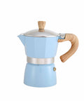 Yellow Portable Moka Pot With Wood Grain Handle For Turkish Coffee Lovers Go Anywhere Outdoor Coffee Maker 300ml