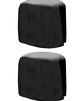 Heavy Duty Miter Saw Cover Two Pack Badass Waterproof Dustproof Case With Snug Bottom Drawcord Slick 210D Oxford Fabric For Tablesaw Planer Motorized Tools Top Shelf Black Storage Bag, two black protective covers.